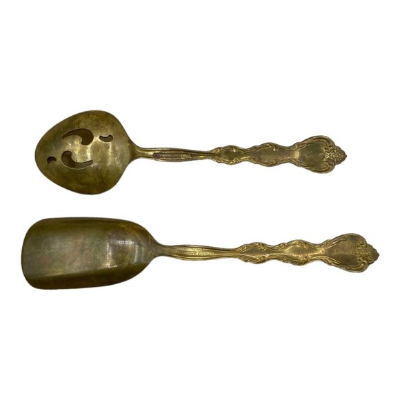 Golden Bon Bon & Relish Spoons Interlude by International Silverplate - Picture 1 of 9